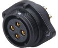 Circular Connector, Socket, 4 Contacts, 10A, IP68